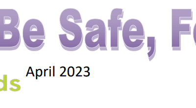 April Be Safe, Feel Well newsletter
